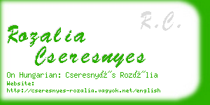 rozalia cseresnyes business card